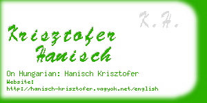 krisztofer hanisch business card